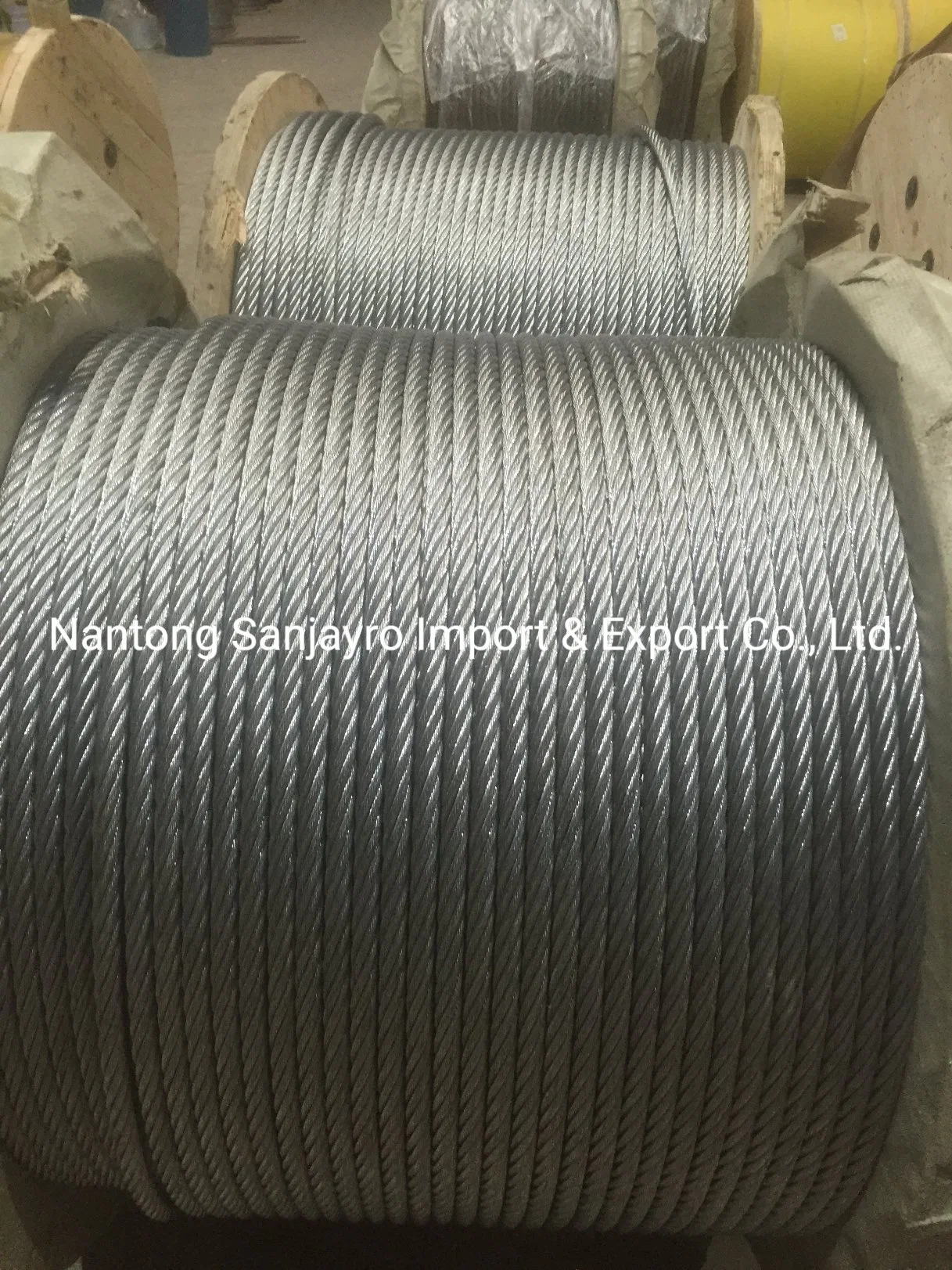 Cold Zinc Coating Galvanized 6X19 Steel Wire Rope