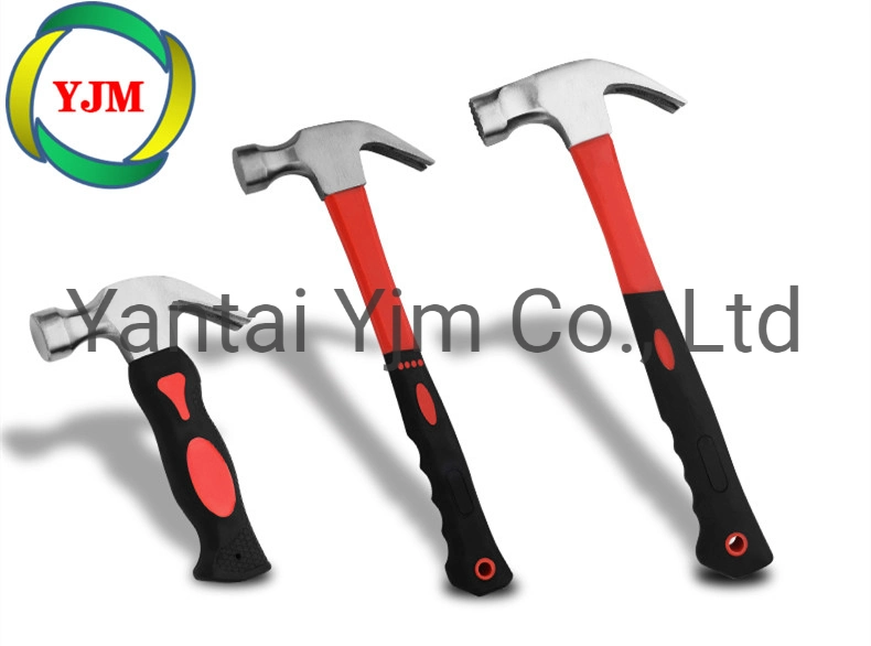 Mini Claw Hammer, Carbon Steel, Claw Hammer with Wooden/Glass Fibre Handle, Machinist Hammer, Stoning Hammer, Sledge Hammer