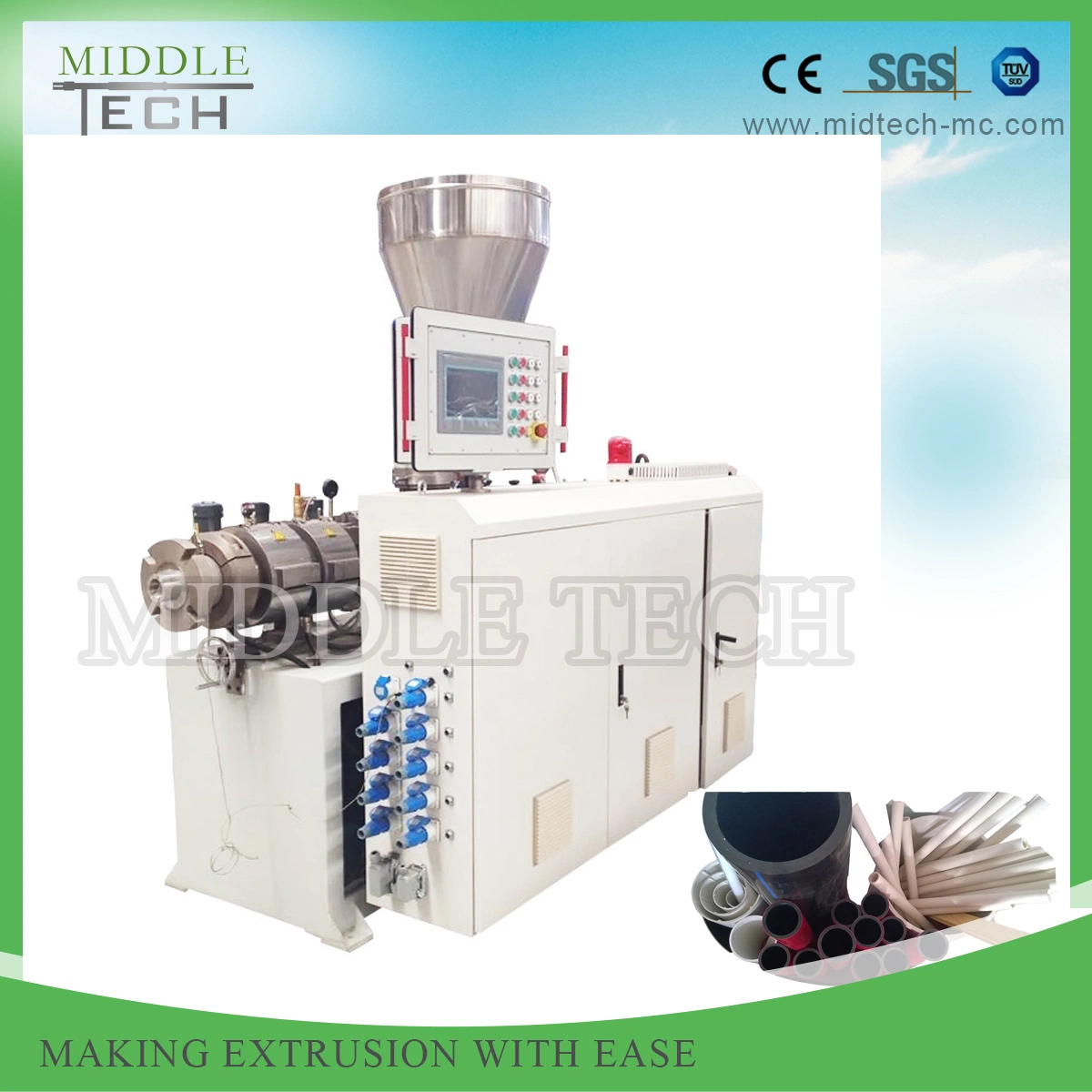 Plastic PVC/UPVC/SPVC Two Cavities Pipe/Tube/Hose Extrusion/Extruder Making Machine