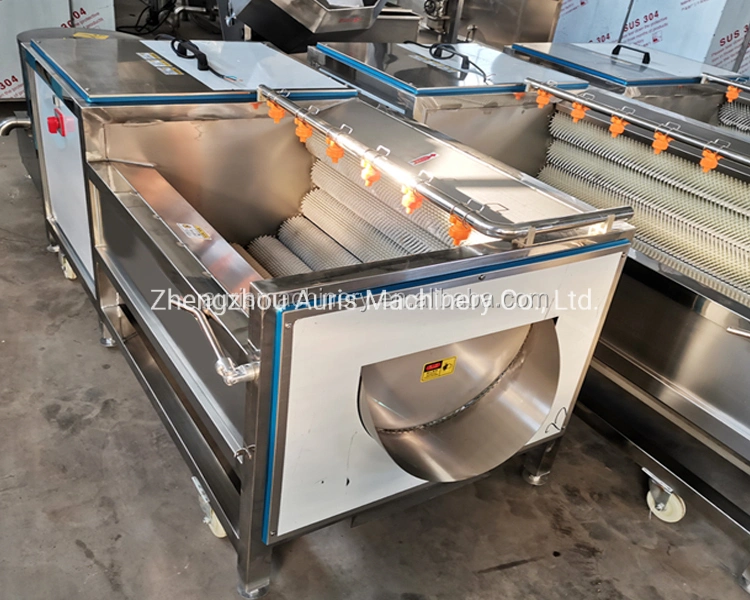 Automatic Fruit Vegetables Cleaning Peeling Machine Potato Radish Sweet Potato Shell Pig Hoof Cleaner Roller Machine