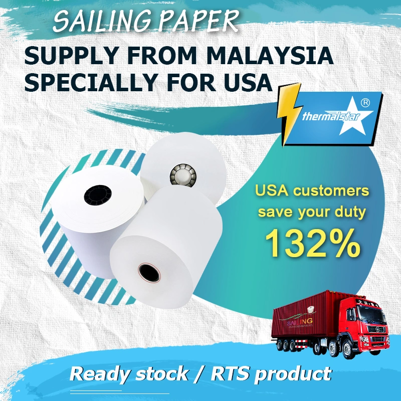 3 1/8 200FT Thermal Receipt Paper Rolls From Malaysia
