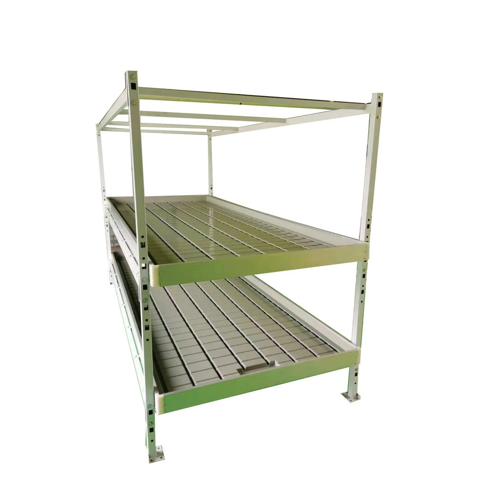 Zwei Tier Vertikal Landwirtschaft Mobile Vertikal Grow Rack-Systeme