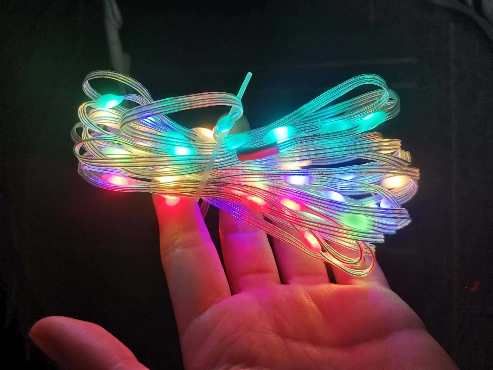 Arriba Vendedor impermeable Super Long 50ft 15m decoración interior al aire libre Patio de Navidad Rgbic Smart LED Fairy String Light