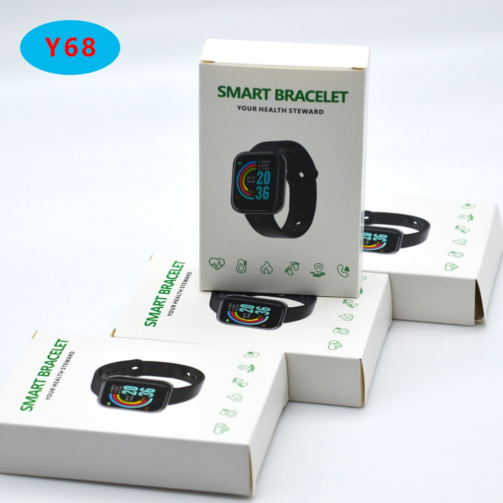 Coração de alta qualidade Y68 Smart Bracelet Sleep Tracker da Hot Sale Monitor de taxa de Fitness à prova de água smartwatch