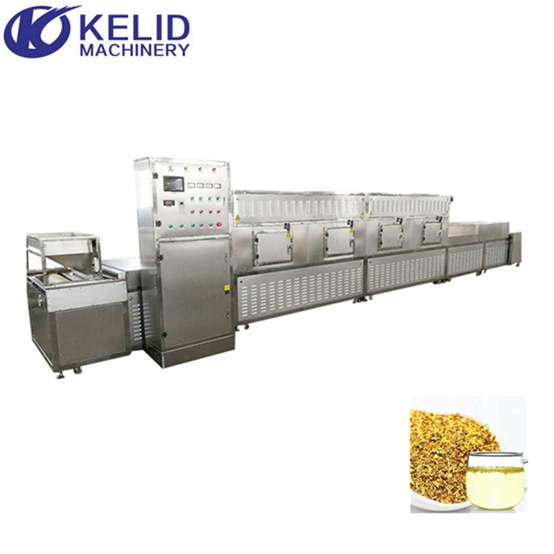 Continuous Drying Tea Vegetable Rosebud Dryerprocessing Line Manufacturer Plant