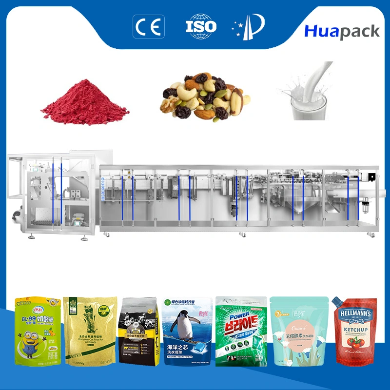 Automatic Horizontal Stand up Sachet Form Fill Filling Seal Sealing Food Zipper Spout Pouch Doypack Bag Packing Packaging Machine for Liquid Powder Granular