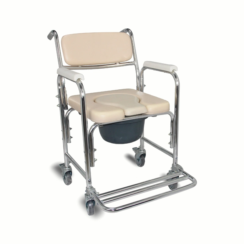 Mn-Dby003 Medical Equipment Aluminum Alloy Shower Toilet Chairs for Elderly Commode Chair