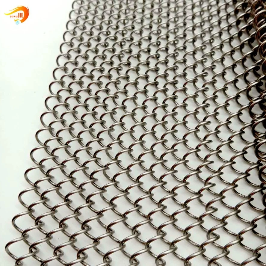 Stainless Steel Coil Wire Chain Link Curtain Mesh for Decoration