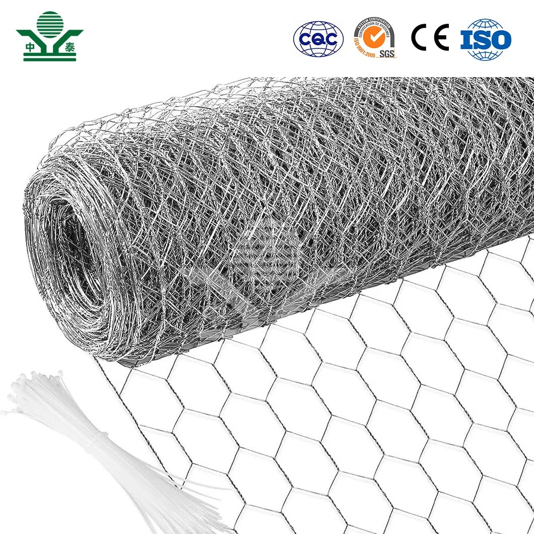 Zhongtai Hex wire Mesh China Atacadistas 17 16 15 14 Malha de arame de galinha de 13 mm Bwg utilizada para vedação de malha de segurança