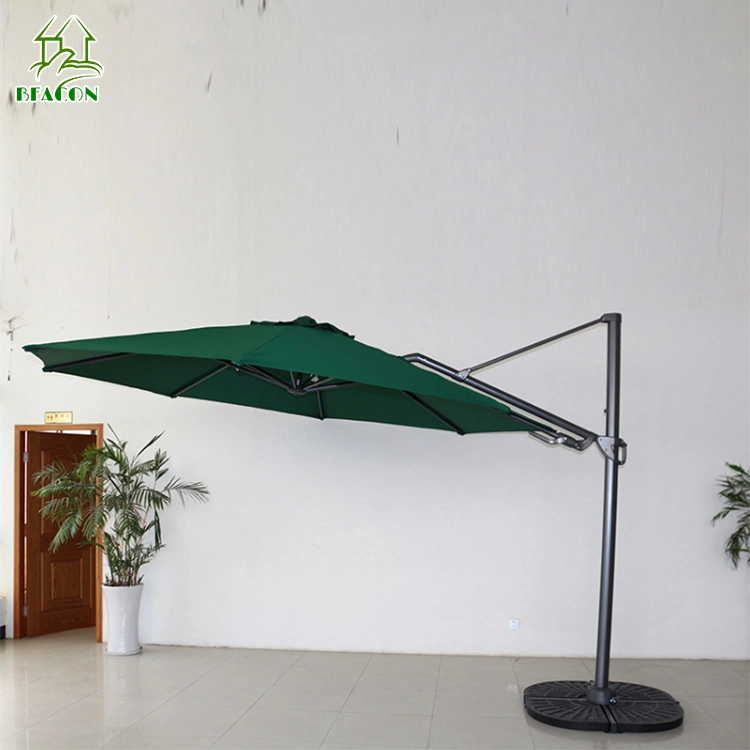 Well Furnir 2.7m Waterproof Aluminum Parasol Beach Sun Patio Straight Garden Umbrella