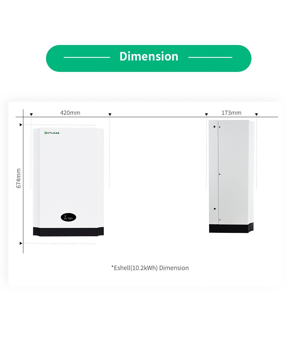 Hyliess 2023 Beliebte eShell-5K 5,12kwh Niederspannungs-Lithium-Batterie Wandmontage Energiespeicher Sunny Power