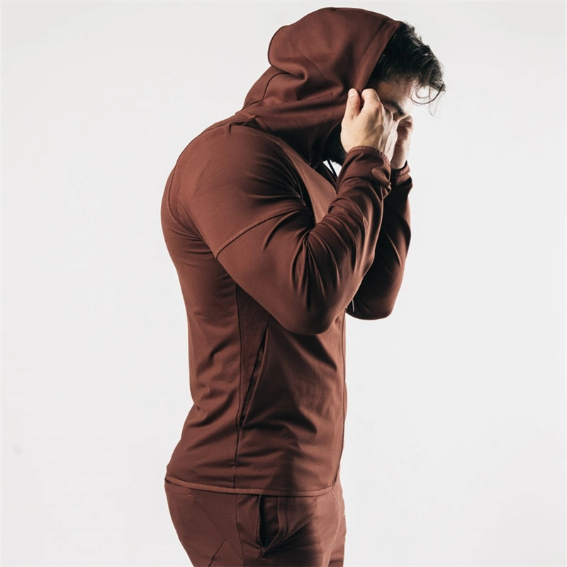 High Quality Custom Jacket Slim Fit Cotton Plain Gym Sport Sweatsuit Tracksuit