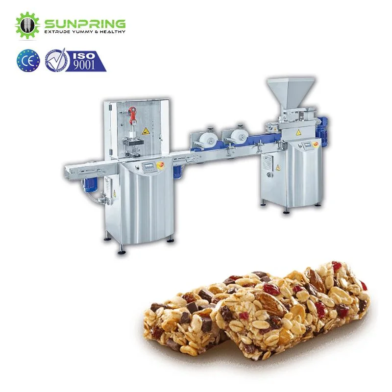 Stainless Steel Protein Bars Machinery + Oats Bar Chocolate Machine + Energy Bar Gluten Free Vegan Production Line Extruder