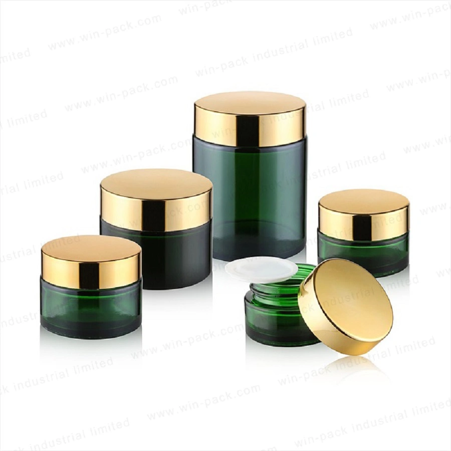 Green Color Glass Personal Care Mason Jars with Lids Wholesale/Supplier