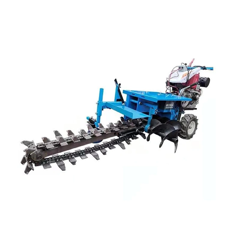 Road Trenching Cable Fiber Optic Ditch Digger Trenching Machine