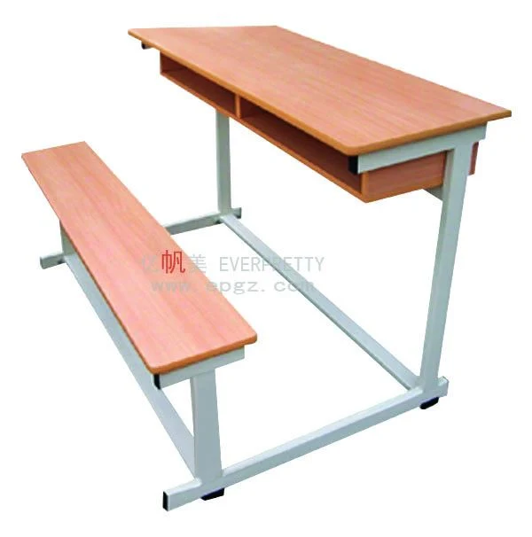 Modern Wooden Bench Seat School Desk and Bench Set
