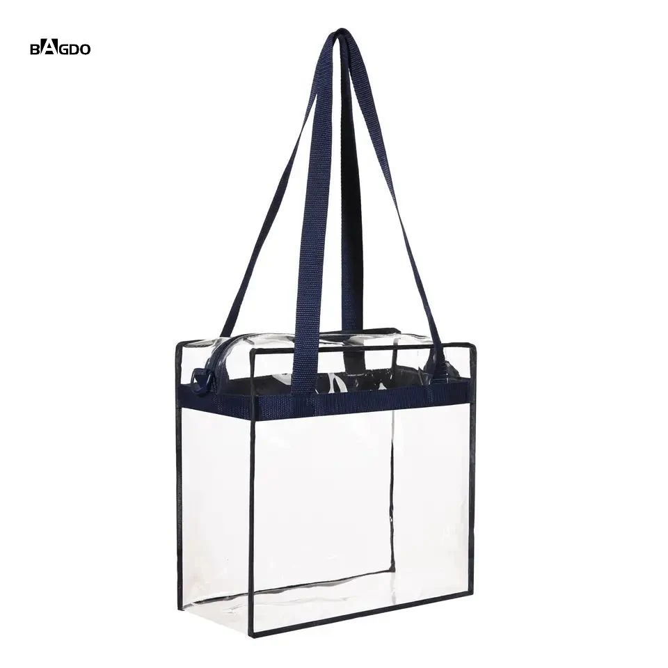 See Through Clear PVC Plastic Ladies Tote Bag for Men Women