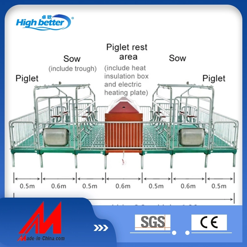 Agricultural Machinery Pig House Farm Equipment Customized Galvanized Pig Farrowing Bed