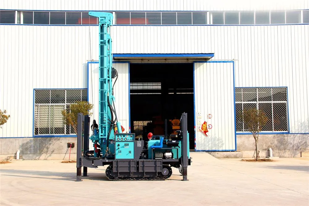 Crawler Type Gasoline Diesel Engine Hydraulic Borehole Water Well Drilling Rig Machine