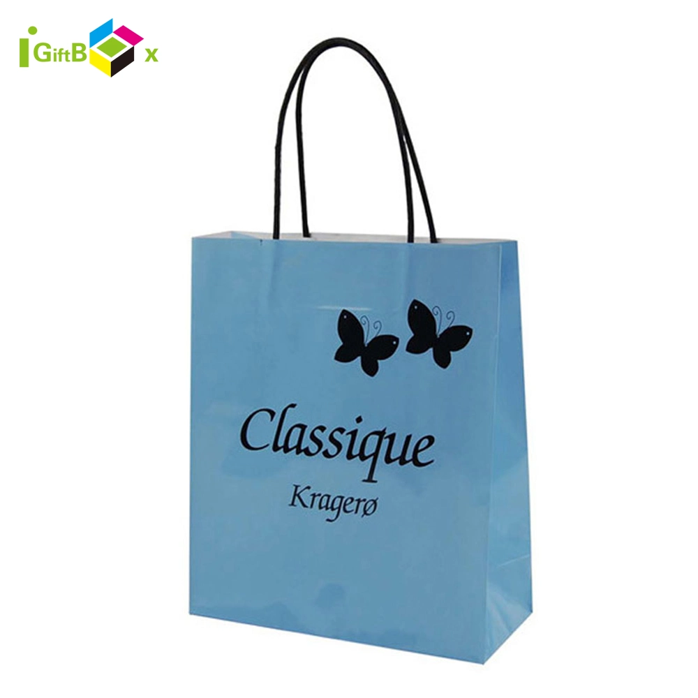 Custom Logo impresión Cosméticos Embalaje ropa Compras Bolsa de papel