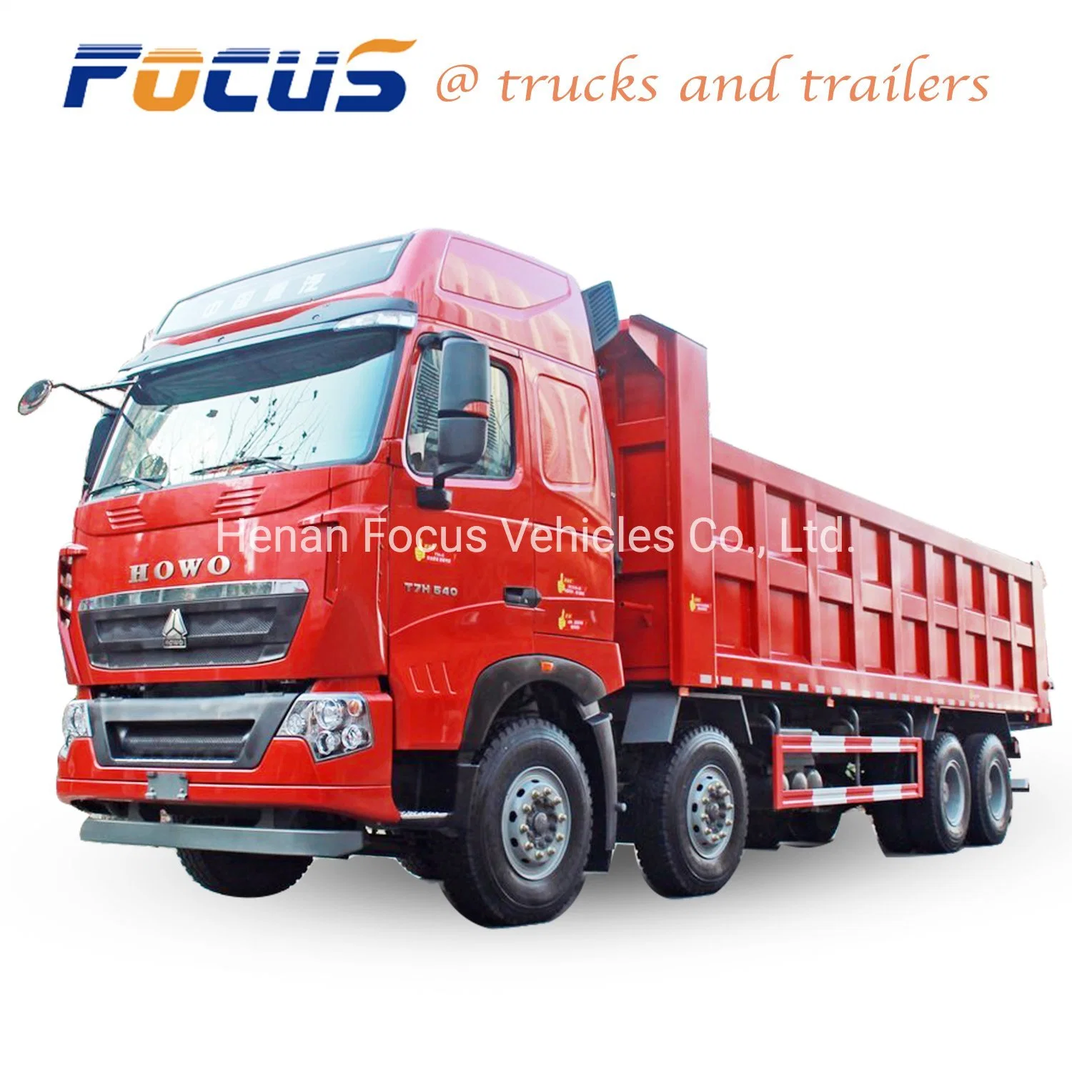 HOWO A7 30tons Rigid Steel Dumping Dump Tipper Truck Hydraulic Cylinder Lift for Construction Transport