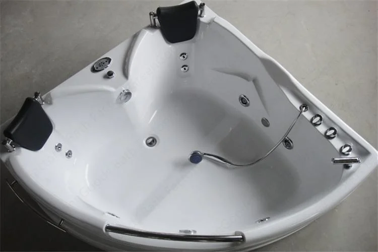 CE Acrylic Corner Bath Tub Double Size SPA Bubble Whirlpool Massage Bathtubs