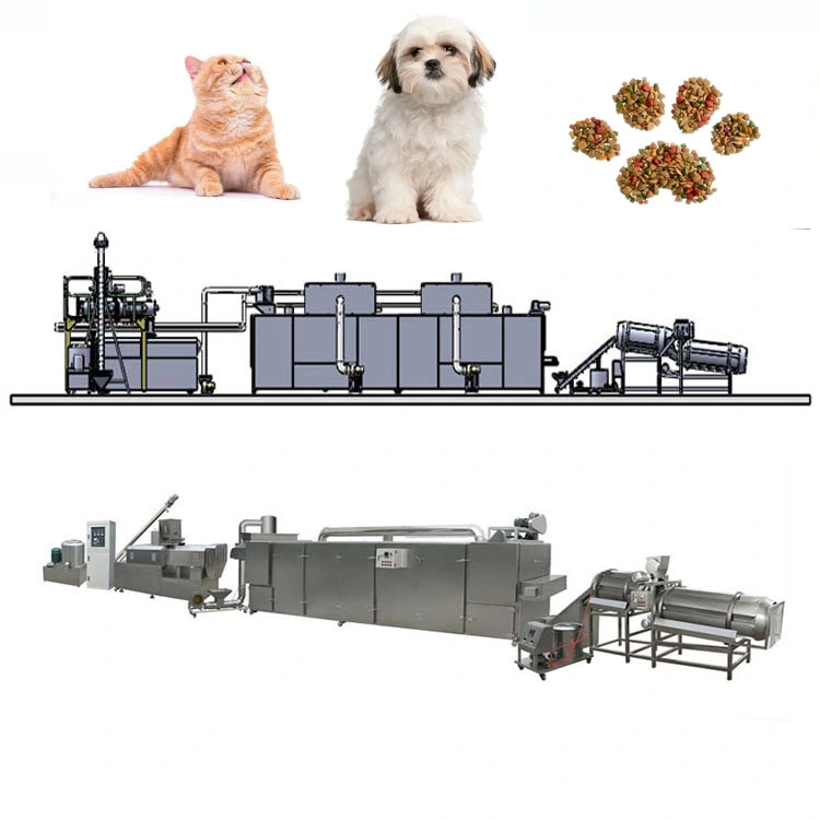 Twin Screw Extruder Automatic Pet Food Machine Pet Food Machine Dog Food Production Line