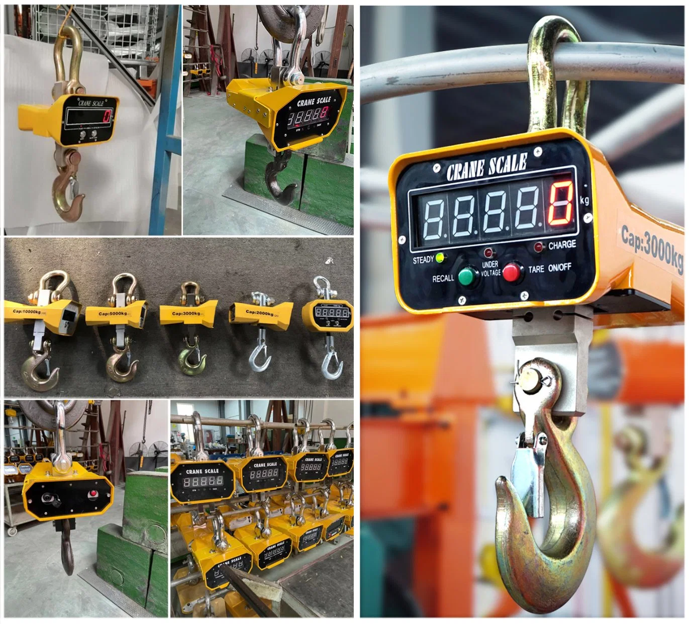 1t 2t 3t 5t 10t Digital Weighing Crane Scale for Industrial Use