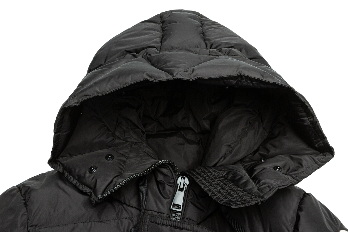 Bechance Hooded Zipper Black Women Down Jacket