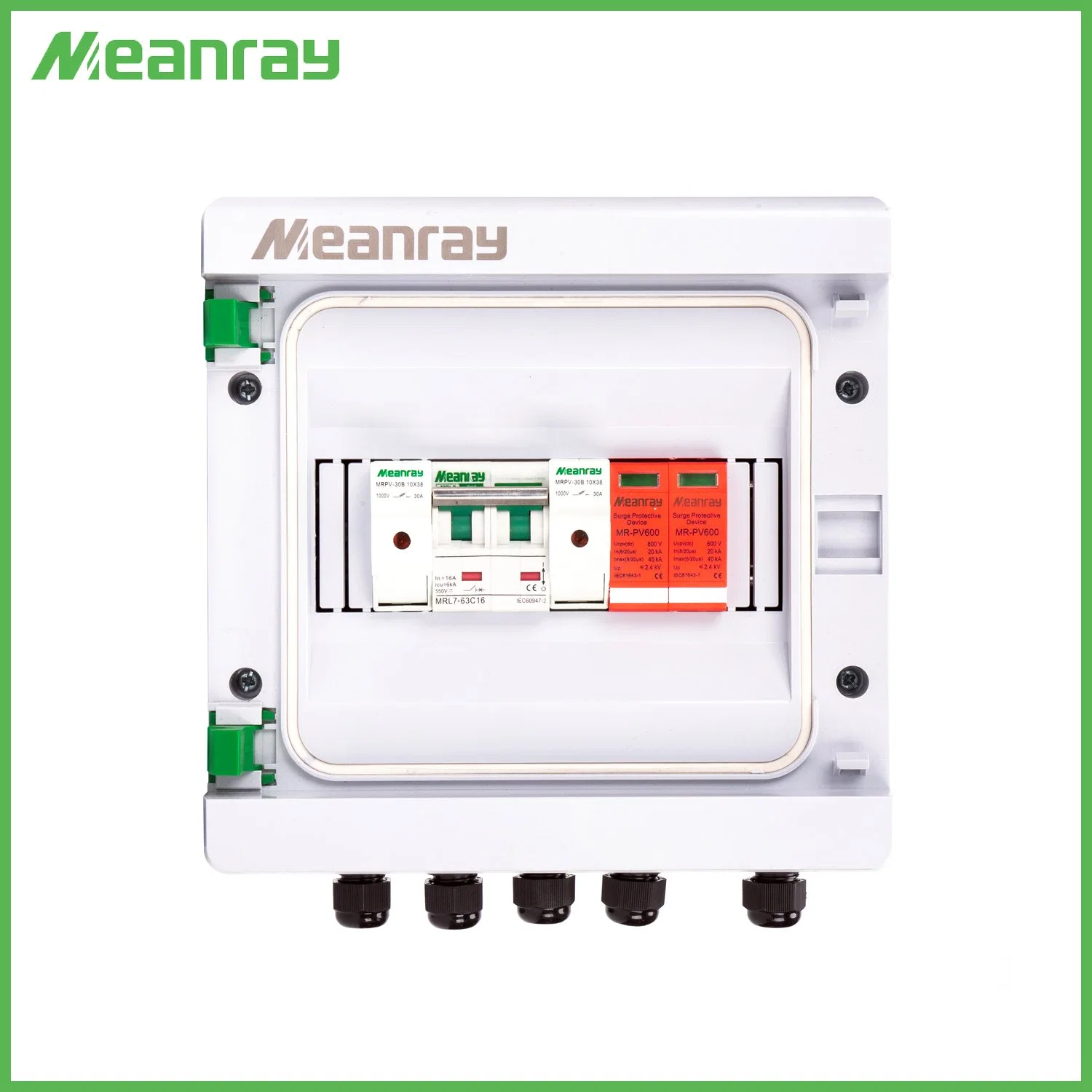 IP65 2 Strings Outdoor Combiner Box DC montado en la pared con Mc4 Conector