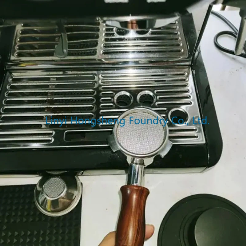 Wholesale/Supplier Custom Stainless Steel Commercial Coffee Espresso Black Naked Portafilter 58mm with Wood Handle