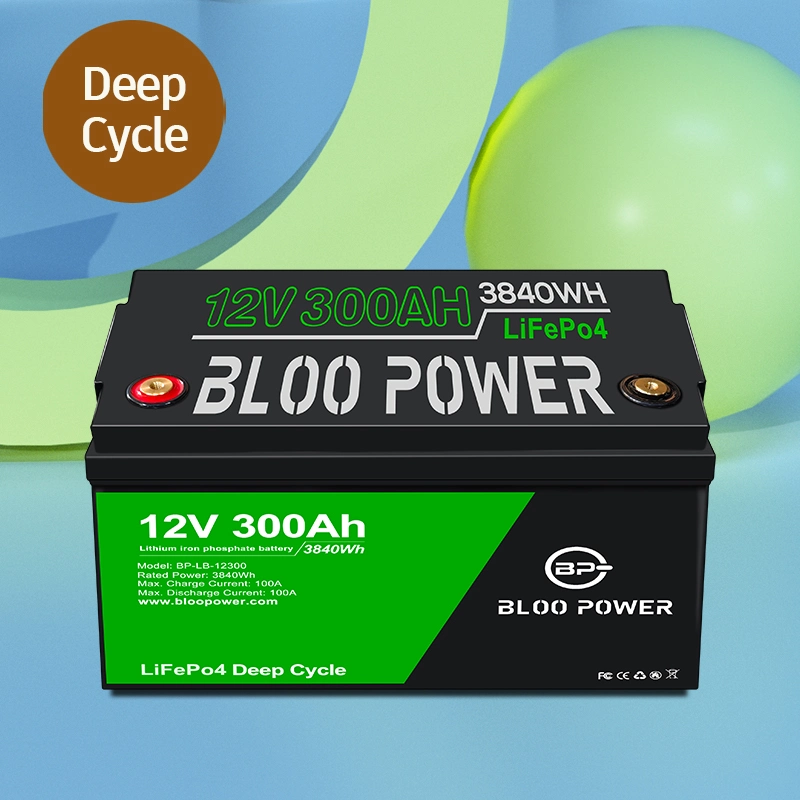 Bloopower 12V 50Ah 100Ah 120ah 150ah 200Ah 300ah 400ah für Finanzinstitute Ampel im Fall eines Non Speicherung Bei Stromausfall Im Notfall