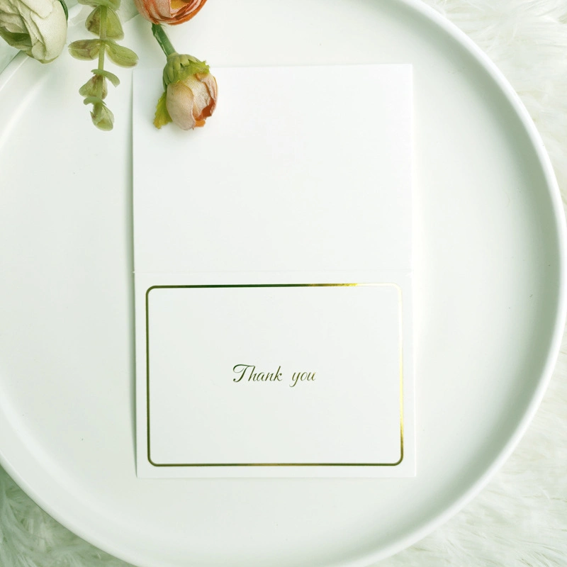 Thank You Card After Sales Paper Cards Custom Printing Service Envelop with Foil Stamping