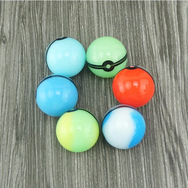 6ml Round Ball Silicone Smoking Paste Luminous Style Herb Poke Box