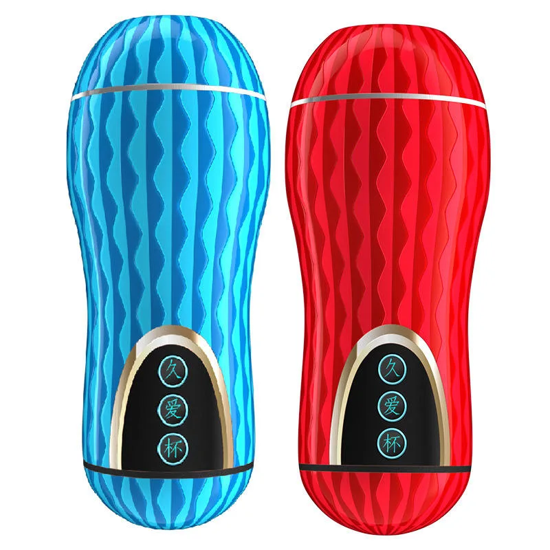 Male Masturbator Double-Headed Sex Toy Automatic Electromagnetic Pulse Airplane Cup