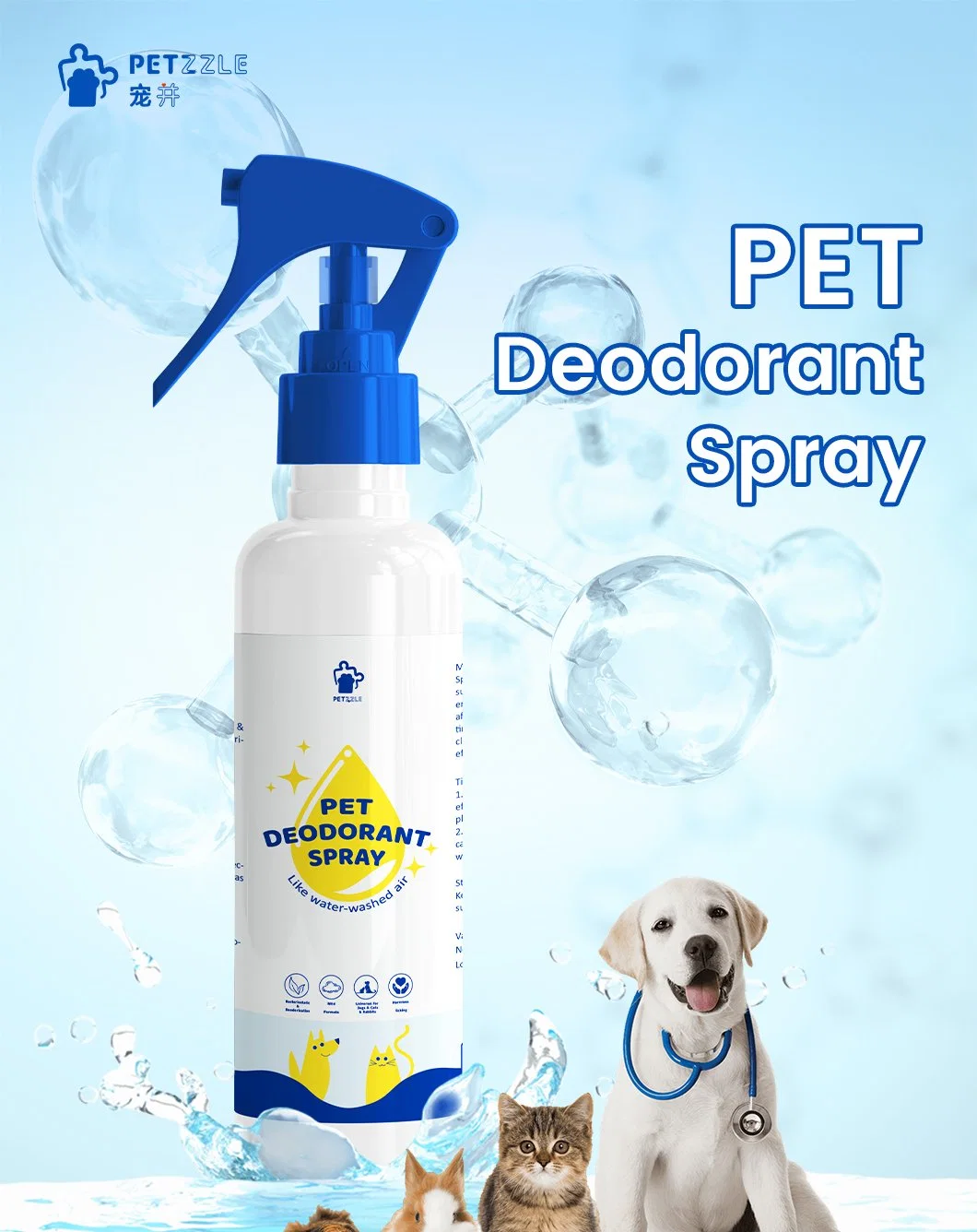 Pet-Zubehör Reinigungsprodukte Deodorant Spray Easy Take Grooming