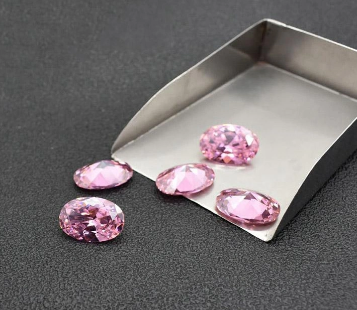 Pink Oval Cut Zirconia Egg Shape CZ Stone Loose