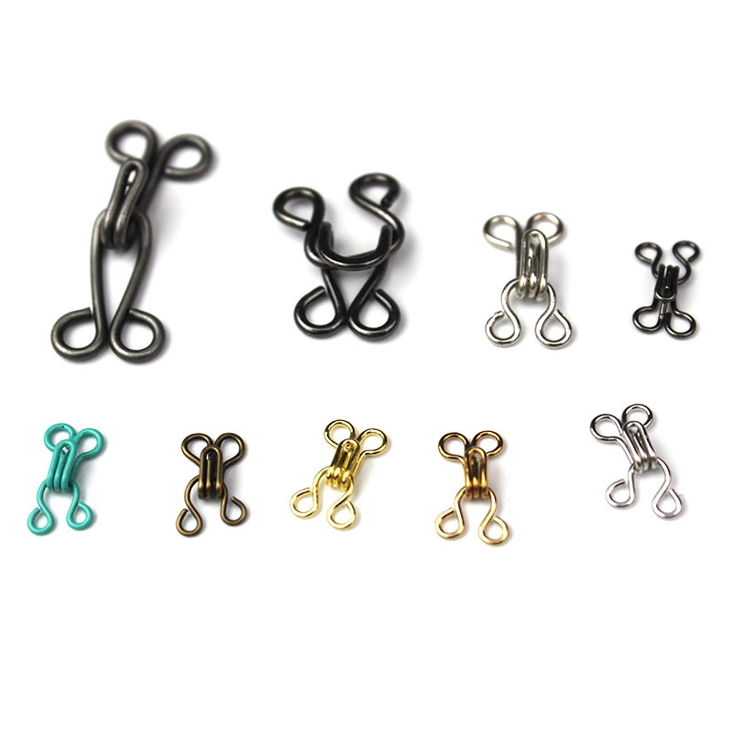 Factory Wholesale/Supplier Snap Fasteners Brass Coat Hook Trousers Small Collar Hook and Eye for Coat