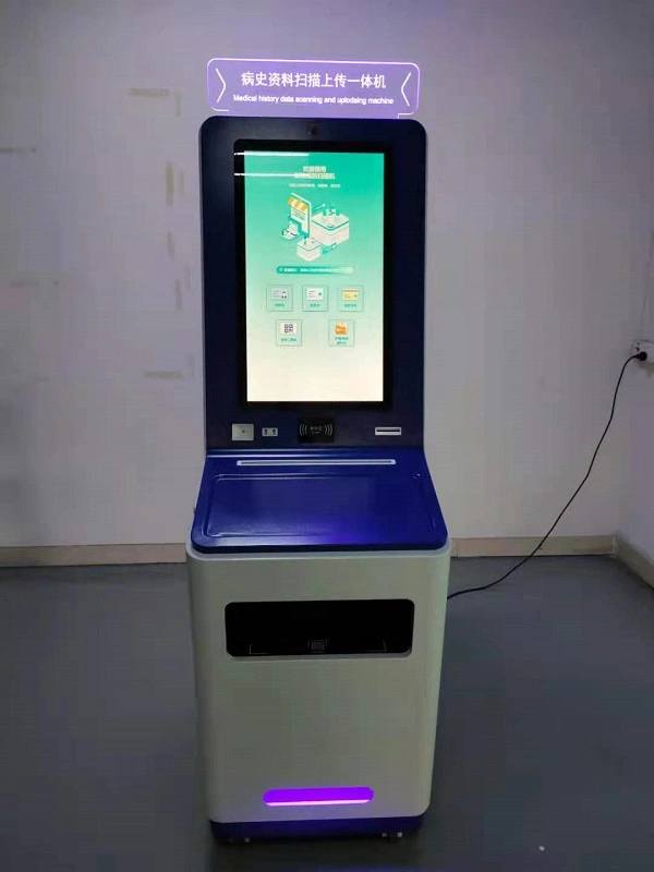 Hospital X-ray Film Uploading Machine Self Service Healthcare Kiosk with A4 Printer Function