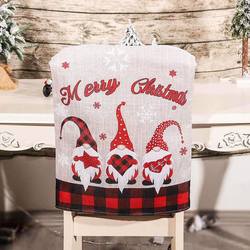 Design Spandex Stretch Printing Style Christmas Design Half Chair Cover for Living Room Party/Home Decoration