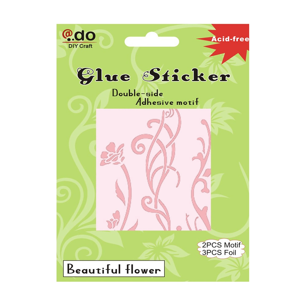 Doppelseitiges Blumen-Personal Sticker Kit mit Folie für Karte Erstellen (GS1008)