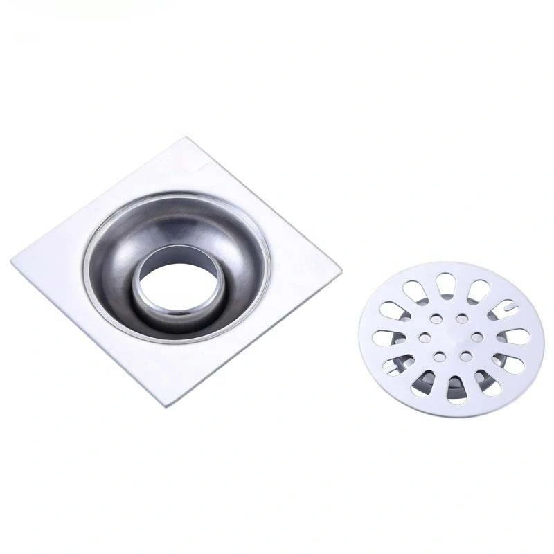 Good Quality Bathroom Cleaner 10X10cm Hair Catcher 4 Inches 304 Stainless Steel Floor Drain Water Seal for Bathroom