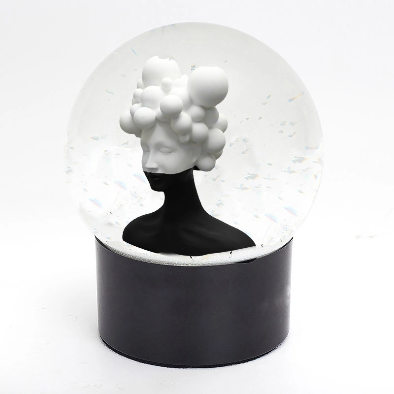 120mm Water Summer Souvenir Sculpture Glass Snow Globe