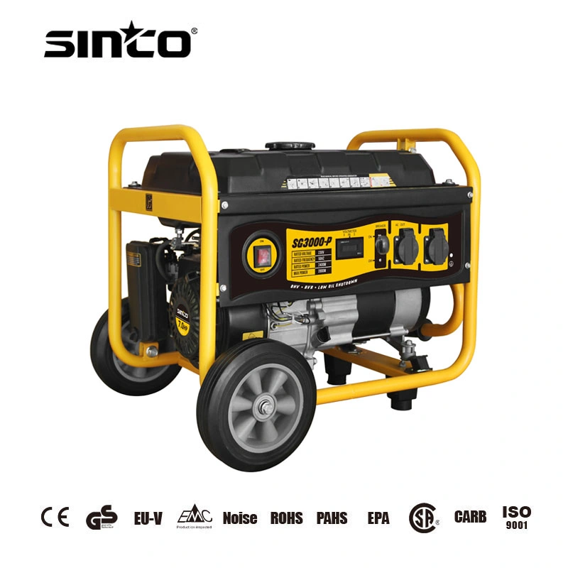 2.6kw 3.0kw Low Noise Single Phase Portable Electric Start Gas Petrol Oil Gasoline Generator