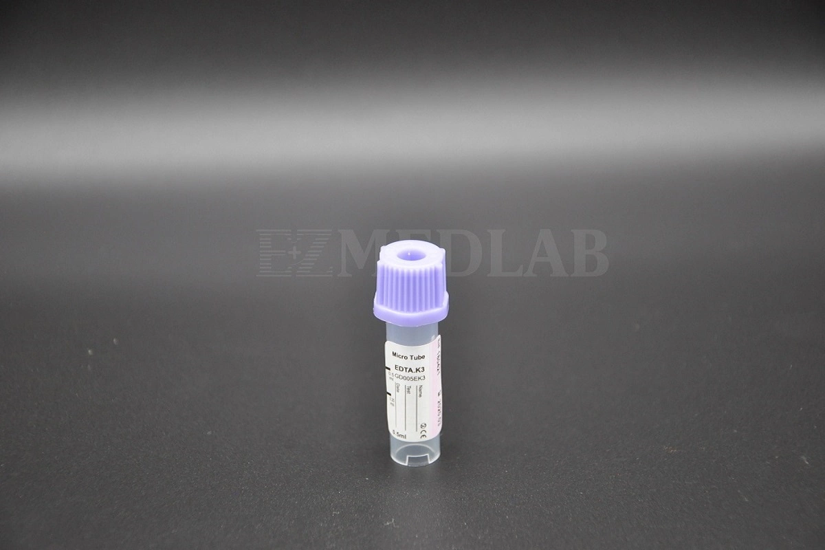 Micro consumíveis médicos descartáveis do tubo de coleta de sangue heparina sódica + tubo de fluoreto de sódio 0,5ml