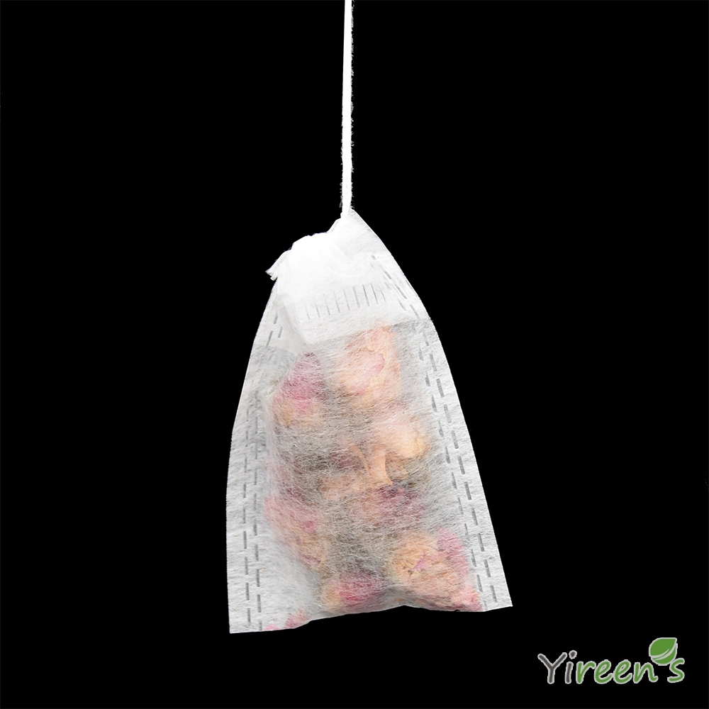 Compostable Ultrasonic PLA Non Woven Fabric Drawstrings Coffee Filter Tea Bags 100 X 120mm