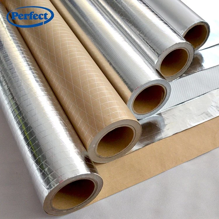 Vapor Barrier Fiberglass Insulation Aluminum Foil Coated Fiberglass Cloth for PIR Board