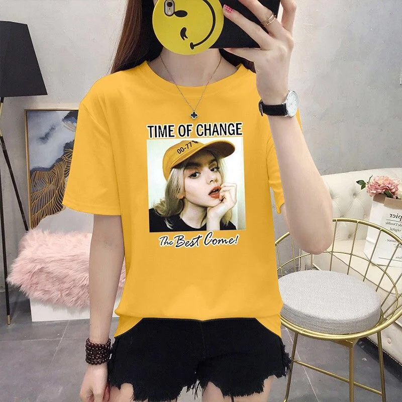 Cotton Short Sleeve Sublimation Women/Male T Shirts