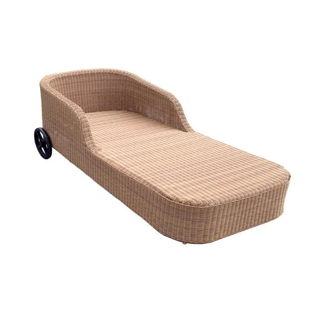 Fabrik Direktversorgung Outdoor Wicker Chaise Lounge Chair, Moderner Stil Patio Chaise Lounge