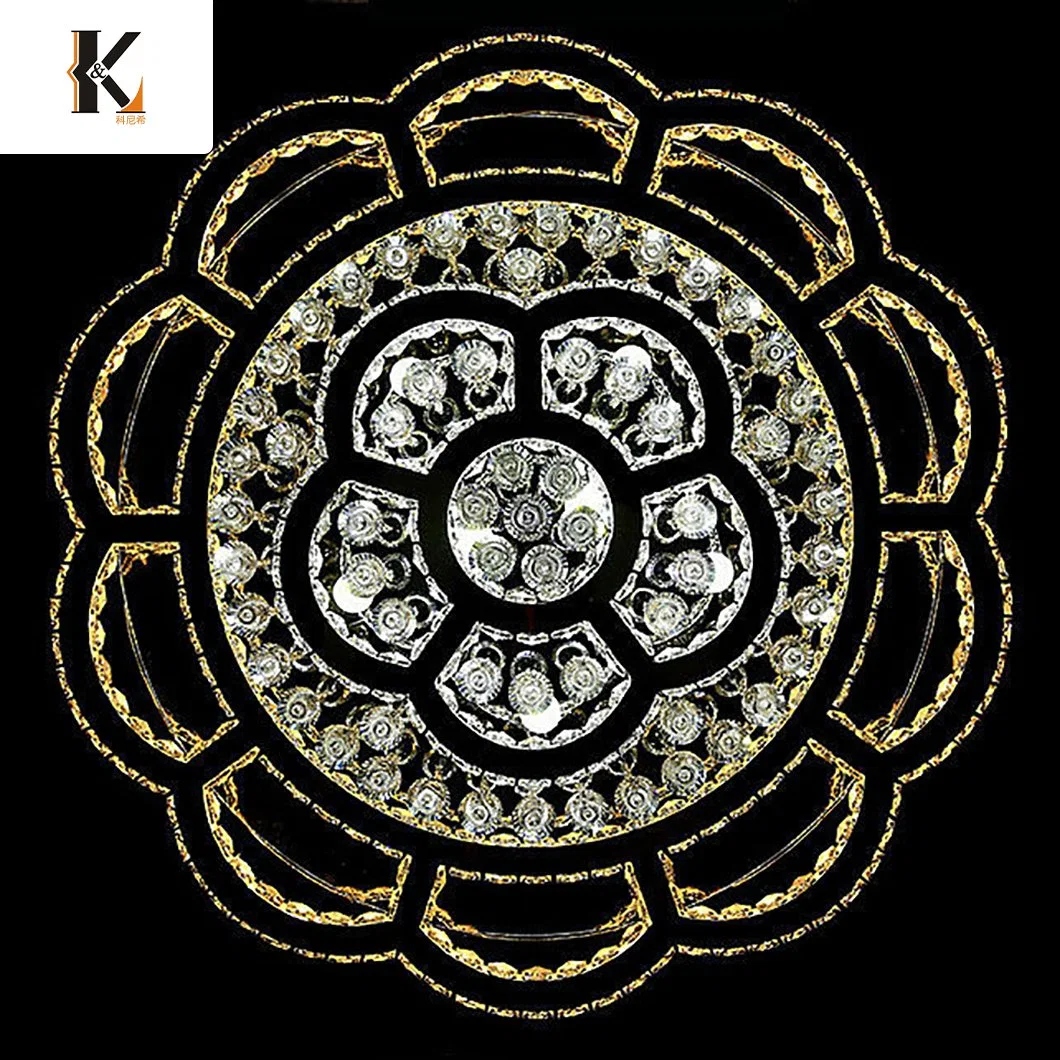 Kristall LED Pendelleuchte OEM Customized China Maria Theresa Kristall Deckenleuchte Mit Kronleuchter